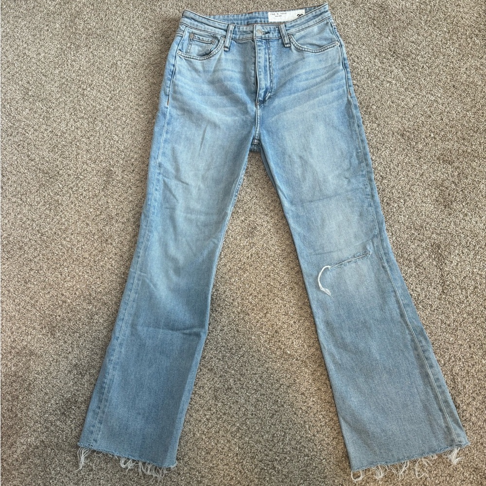 rag & bone high-rise ankle flare jeans